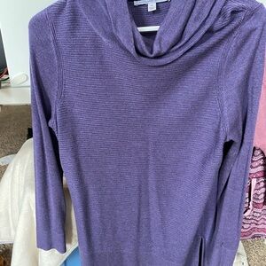 Adrienne Vittadini Women's Cowl Neck Sweater in Rich Purple